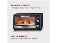Forno Elétrico de Bancada Mondial com Timer 6L Preto Pratic Cook FR-09 - 7