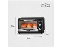 Forno Elétrico de Bancada Mondial com Timer 6L Preto Pratic Cook FR-09 - 8
