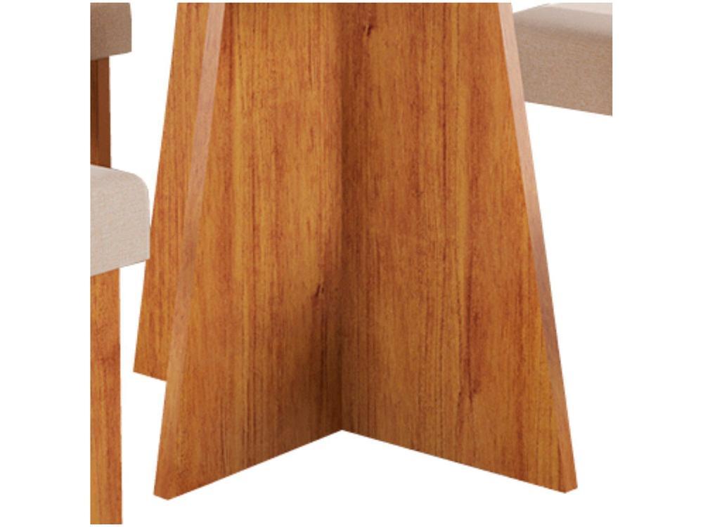 Mesa de Jantar 6 Cadeiras Retangular Tampo de MDF com Vidro Mel e Off White Viena - 7