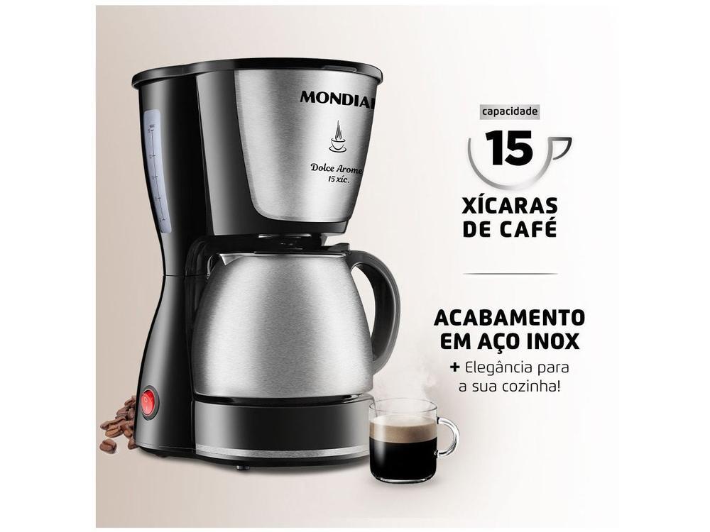 Cafeteira Elétrica Mondial Dolce Arome Jarra Inox - 3
