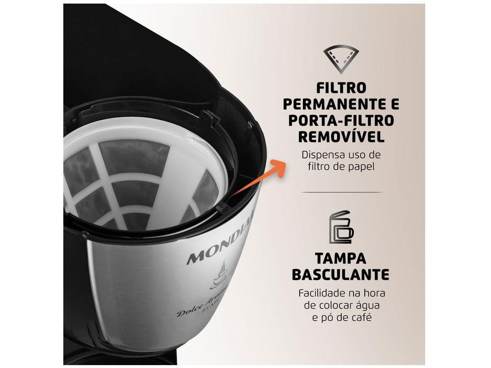 Cafeteira Elétrica Mondial Dolce Arome Jarra Inox - 5