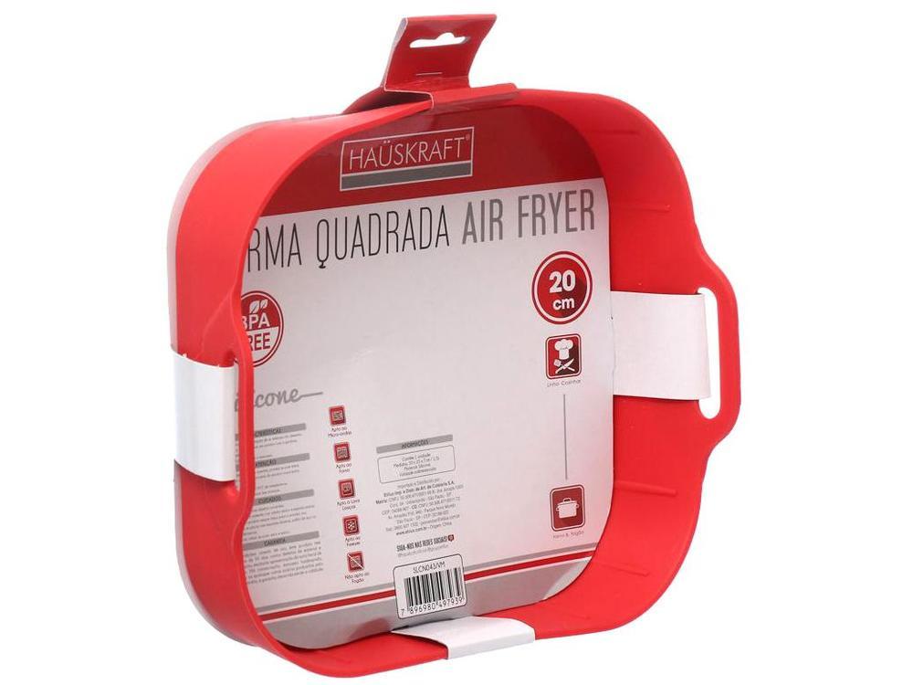 Forma para Air Fryer de Silicone Quadrada Antiaderente com Alças Hauskraft - 2
