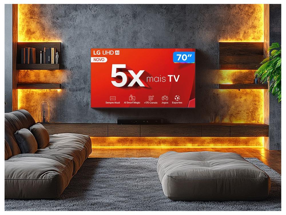 Smart TV 70" 4K LG Ultra HD 70UT8050 com Processador a5 Ger7 AI, Alexa/Chromecast integrado, Otimizador de Jogos, webOS 24 e Controle Smart Magic - 3