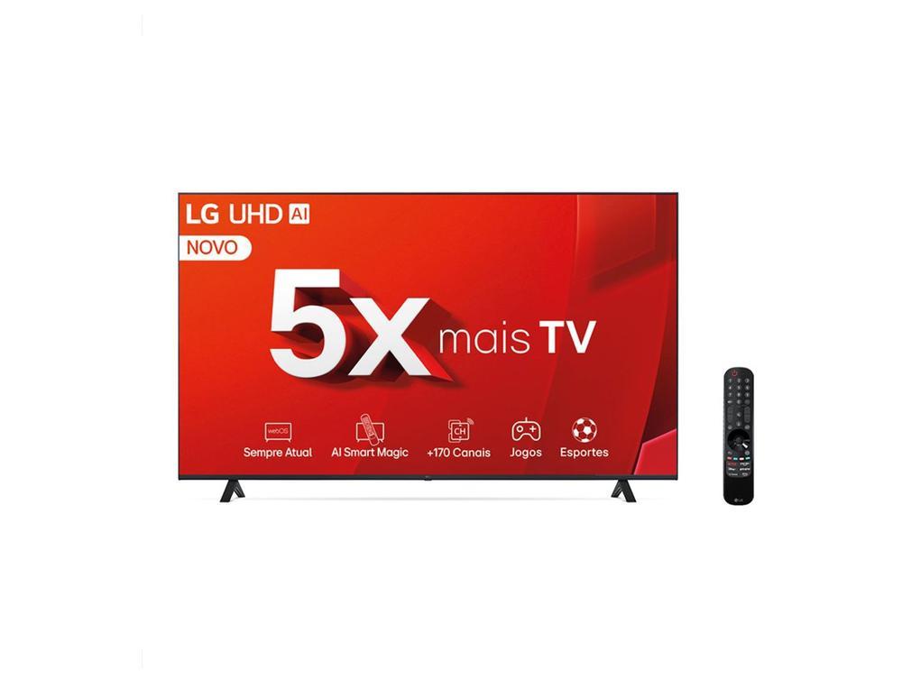 Smart TV 70" 4K LG Ultra HD 70UT8050 com Processador a5 Ger7 AI, Alexa/Chromecast integrado, Otimizador de Jogos, webOS 24 e Controle Smart Magic - 4