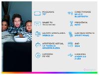 Smart TV 70" 4K LG Ultra HD 70UT8050 com Processador a5 Ger7 AI, Alexa/Chromecast integrado, Otimizador de Jogos, webOS 24 e Controle Smart Magic - 2