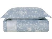 Colcha Solteiro Karsten 100% Algodão 160 Fios Enara Azul e Branco 2 Peças - 1