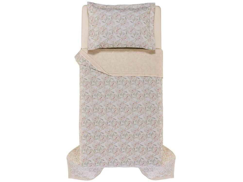 Colcha Solteiro Karsten 100% Algodão Justine Branco e Verde 2 Peças - 4