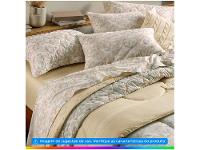 Colcha Solteiro Karsten 100% Algodão Justine Branco e Verde 2 Peças - 2