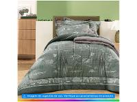 Colcha Solteiro Karsten 100% Algodão Militar II Verde e Branco 2 Peças - 2