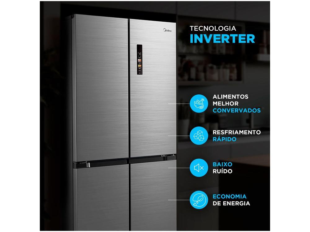 Geladeira/Refrigerador Midea Smart Frost Free French Door Prata 474L MD-RF691FGD463 Bivolt - 8