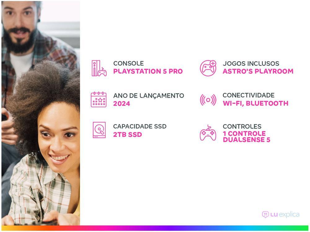 PlayStation 5 Pro 2024 2TB 1 Controle Branco Sony - 2