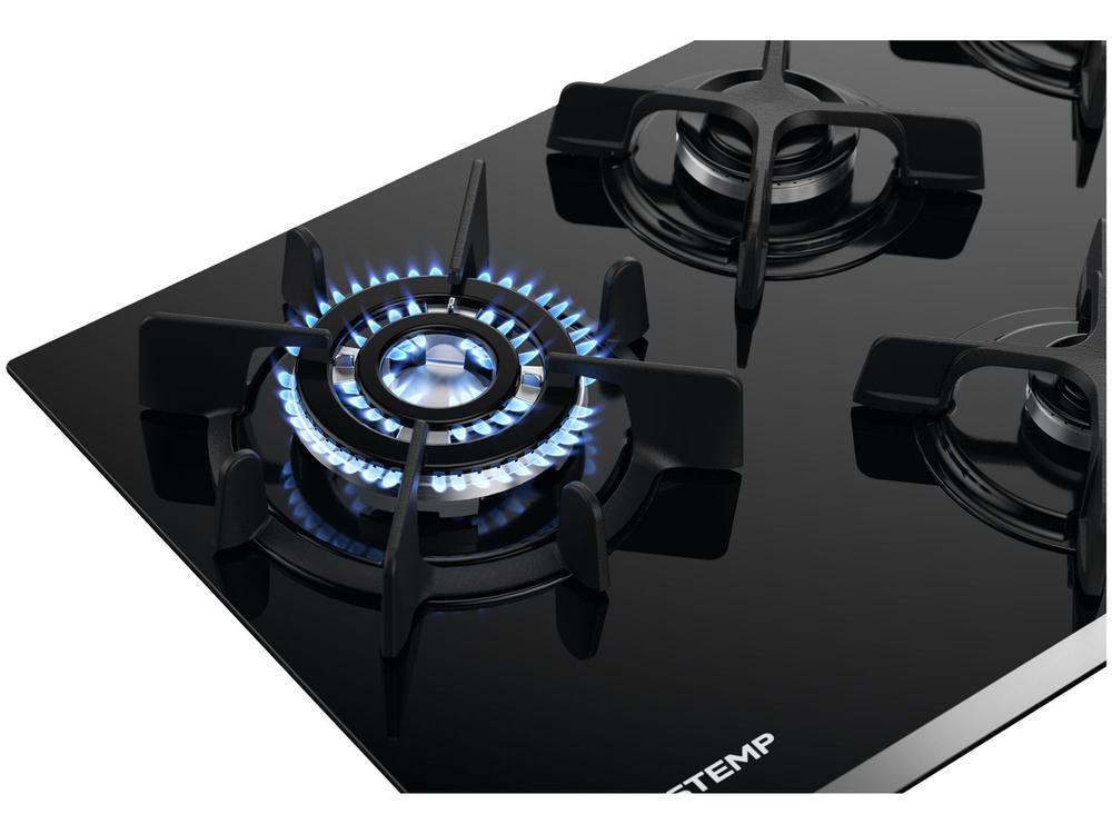 Cooktop 5 Bocas a Gás GLP Brastemp Quadrichama Black Inox Eclipse Collection BDD86AP - 9