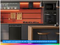 Cooktop 5 Bocas a Gás GLP Brastemp Quadrichama Black Inox Eclipse Collection BDD86AP