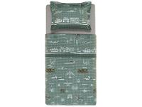 Jogo de Cama Solteiro 100% Algodão Karsten 200 Fios Militar II Verde e Branco 3 Peças - 4