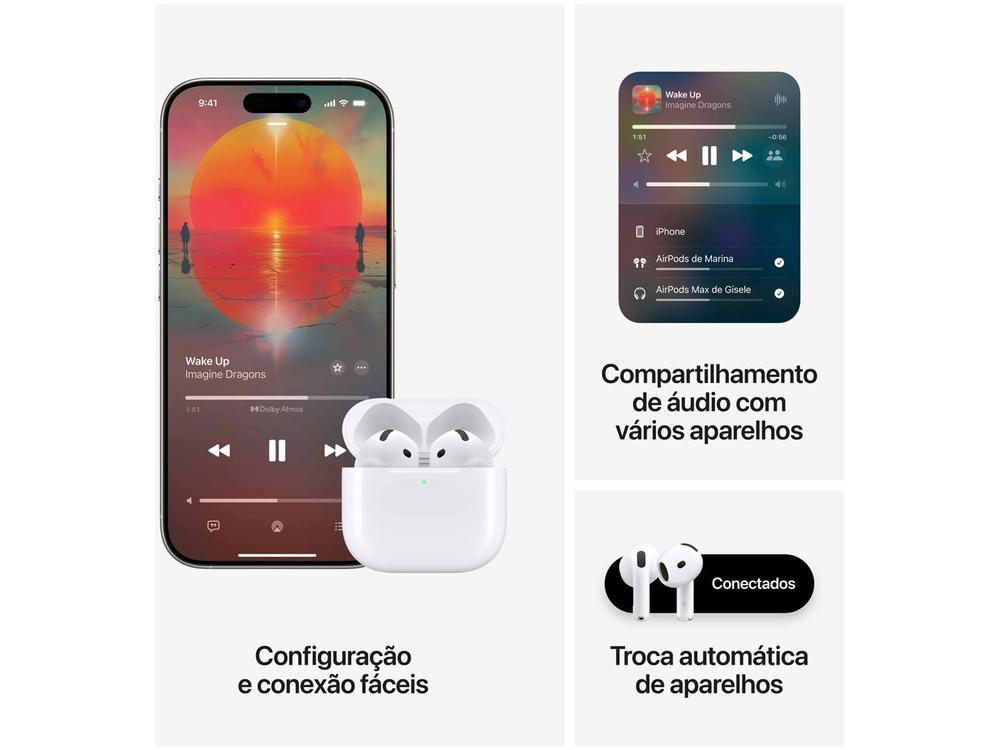 Apple AirPods 4 com Cancelamento Ativo de Ruído - 8