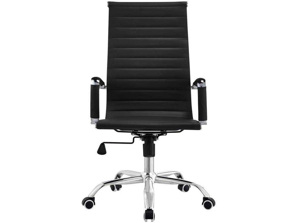 Cadeira de Escritório Presidente Esteirinha Giratória Preta EST-PR1 Otello - 11