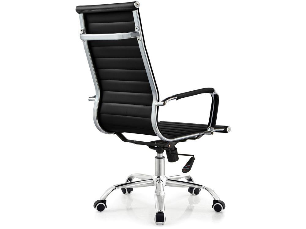 Cadeira de Escritório Presidente Esteirinha Giratória Preta EST-PR1 Otello - 9