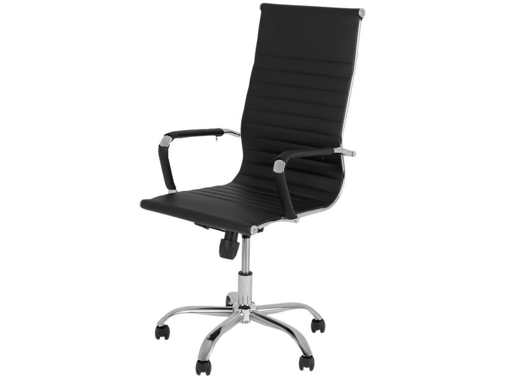 Cadeira de Escritório Presidente Esteirinha Giratória Preta EST-PR1 Otello - 1