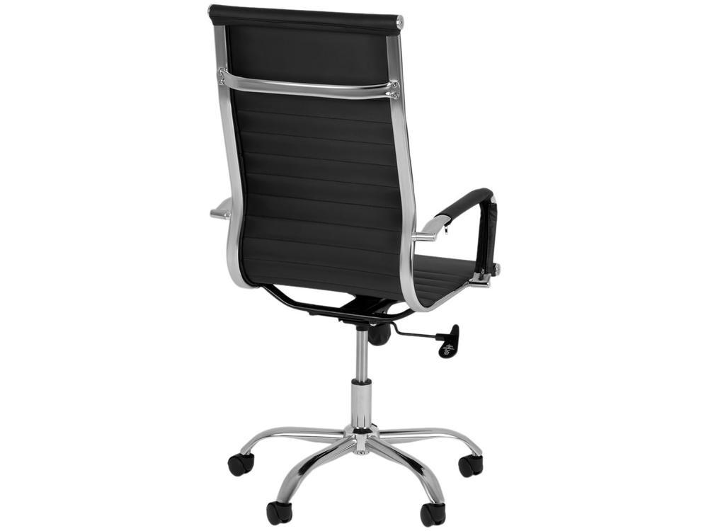 Cadeira de Escritório Presidente Esteirinha Giratória Preta EST-PR1 Otello - 6