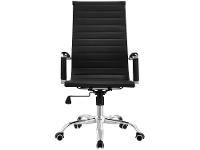 Cadeira de Escritório Presidente Esteirinha Giratória Preta EST-PR1 Otello - 11