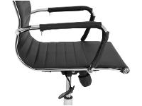 Cadeira de Escritório Presidente Esteirinha Giratória Preta EST-PR1 Otello - 7