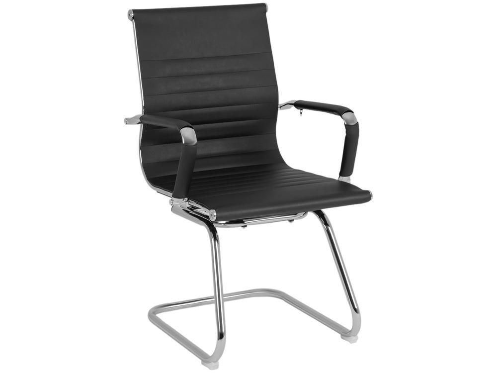 Cadeira Escritório Interlocutor Esteirinha Fixa Preta EST-FX1 Otello - 4