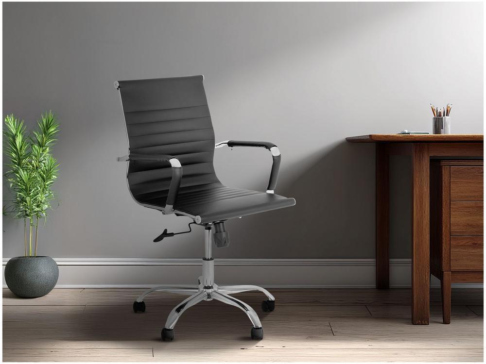 Cadeira de Escritório Diretor Esteirinha Giratória Preta EST-DR1 Otello - 2