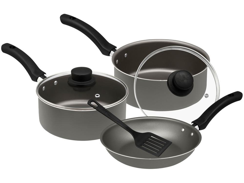 Jogo de Panelas Eirilar Antiaderente de Alumínio Grafite 4 Peças Like-S - 1
