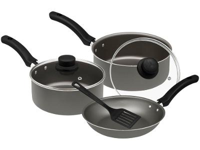Jogo de Panelas Eirilar Antiaderente de Alumínio Grafite 4 Peças Like-S