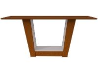 Mesa de Jantar 6 Cadeiras Retangular Frassino e Off White Tampo de MDF Apogeu Móveis Lopas - 7