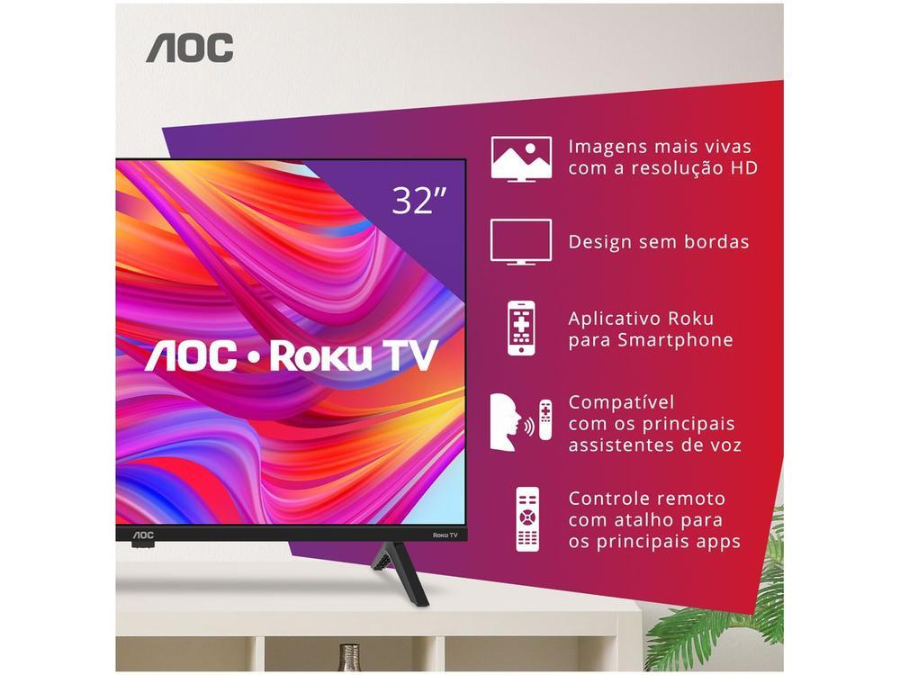 Smart TV 32" HD DLED AOC Série 5045 32S5045/78G Wi-Fi Bluetooth 3 HDMI 1 USB - 3