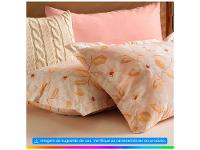 Jogo de Cama Solteiro 100% Algodão Karsten 200 fios Cecília Bege e Branco 2 Peças - 2