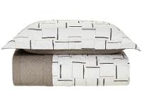 Colcha Solteiro 100% Algodão Karsten Heitor Bege e Marrom 2 Peças - 1