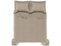 Colcha Casal Karsten 100% Algodão Romana Bege e Branco 3 Peças - 3