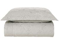 Colcha Solteiro Karsten 100% Algodão Virgínia Cinza e Branco 2 Peças - 1