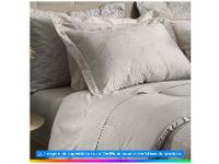 Colcha Solteiro Karsten 100% Algodão Virgínia Cinza e Branco 2 Peças - 2