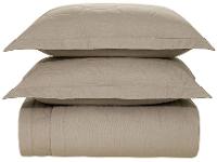 Colcha King Karsten 100% Algodão Romana Bege e Branco 3 Peças - 1