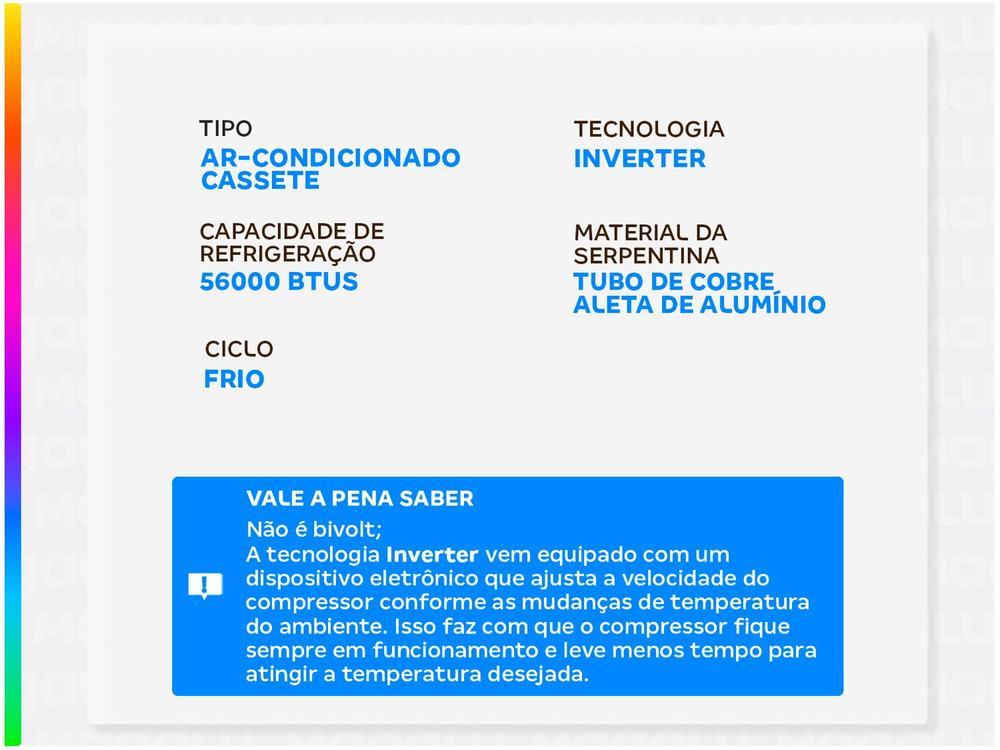 Ar-condicionado Cassete 56.000 BTUs Gree Inverter Frio Inverter Compact G-Prime - 3