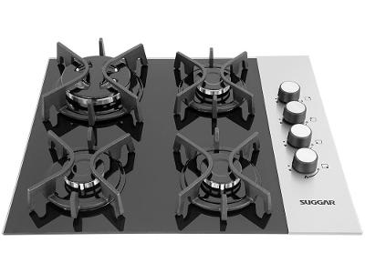 Cooktop 4 Bocas a Gás GLP Suggar Preto FG4404FVPIX