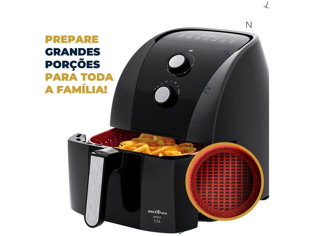 Air Fryer Britânia Redestone BFR50 Preto com Timer 5,2L - 12