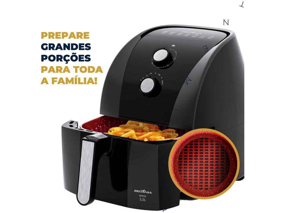 Air Fryer Britânia Redestone BFR50 Preto com Timer 5,2L - 12