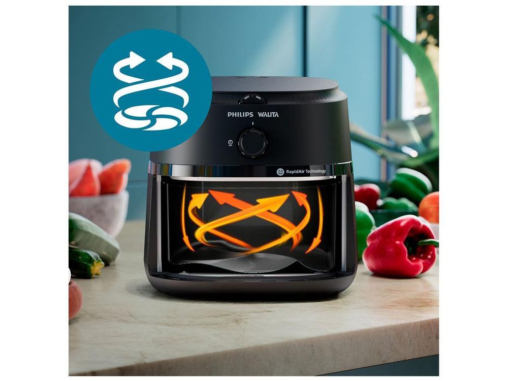 Air Fryer Philips Walita Série 1000 XL NA130 Preta com Timer 6,2L - 4