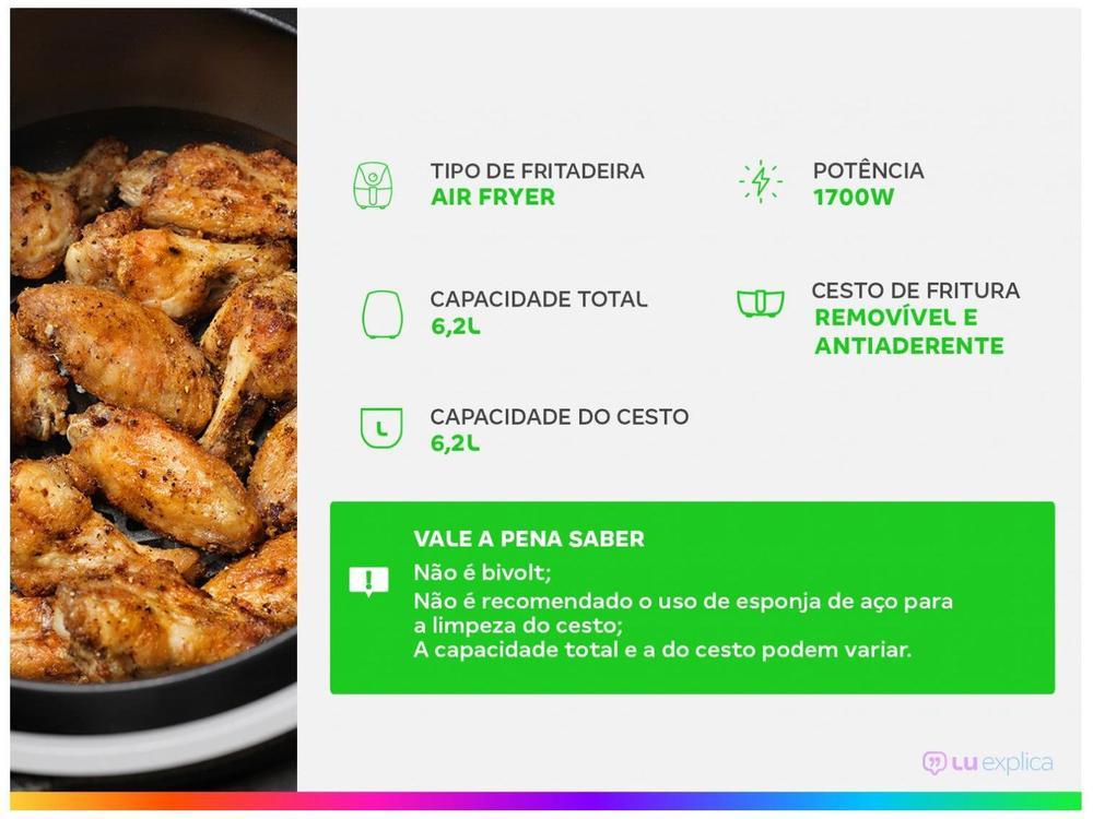 Air Fryer Philips Walita Série 1000 XL NA130 Preto com Timer 6,2L - 2