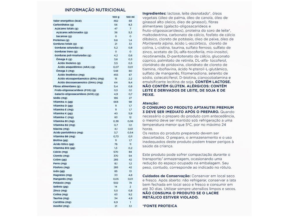 Fórmula Infantil Premium Aptanutri 800g 4 Unidades - 2