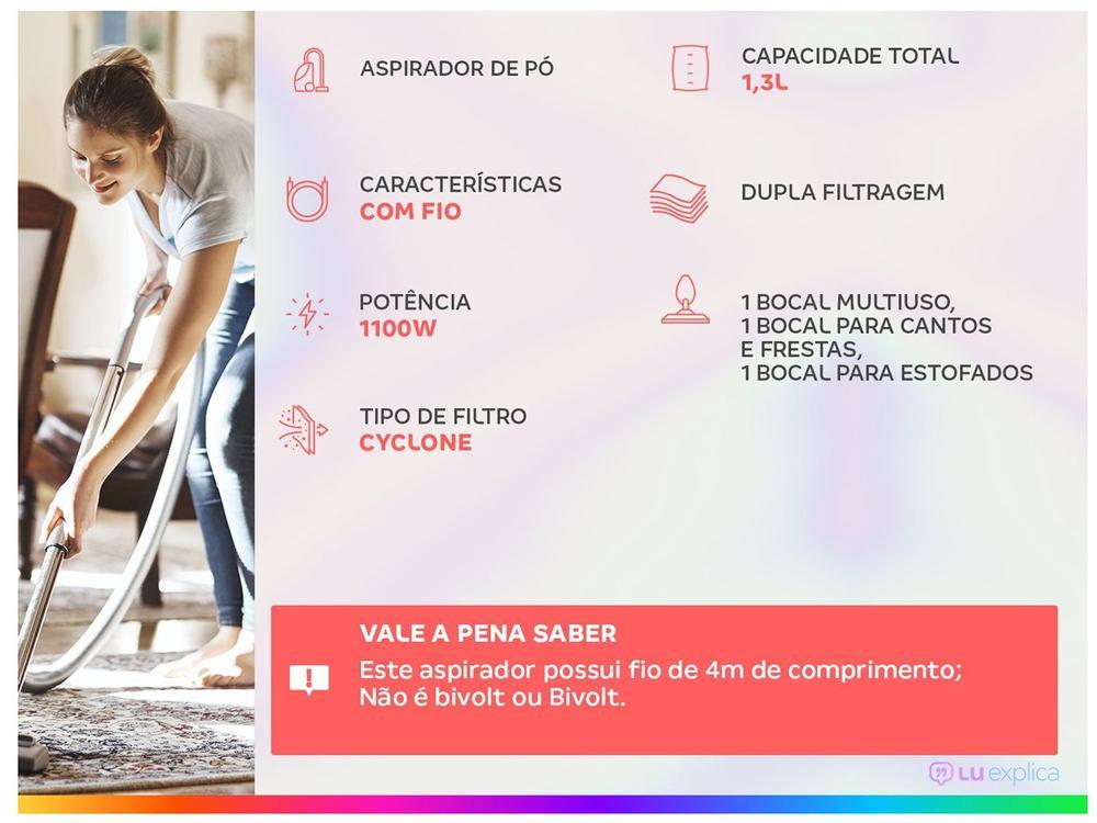 Aspirador de Pó 2 em 1 Mondial 1100W AP-35 Preto e Laranja - 2