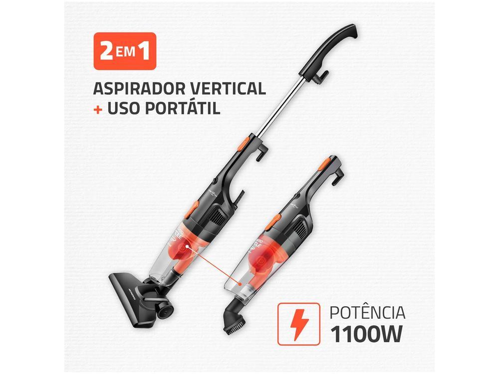 Aspirador de Pó 2 em 1 Mondial 1100W AP-35 Preto e Laranja - 3