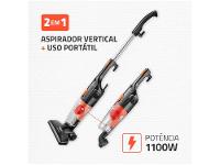 Aspirador de Pó 2 em 1 Mondial 1100W AP-35 Preto e Laranja - 3