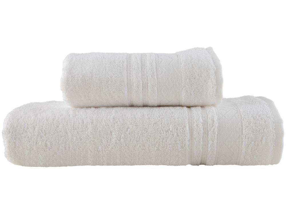 Jogo de Toalhas de Banho e Rosto Dohler de Algodão Premium Branco 2 Peças - 1