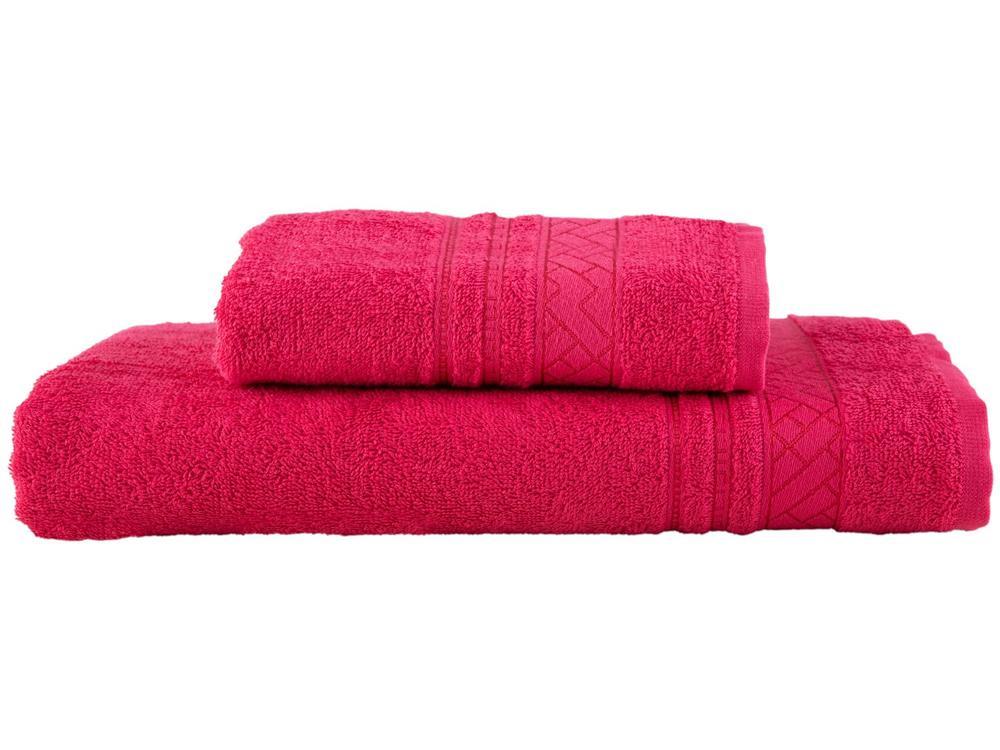Jogo de Toalhas de Banho e Rosto Dohler de Algodão Premium Vermelho 2 Peças - 1