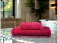 Jogo de Toalhas de Banho e Rosto Dohler de Algodão Premium Vermelho 2 Peças